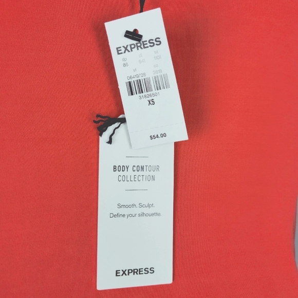 NWT Express Size XL Coral Knotted Front Bodysuit - Picture 5 of 8